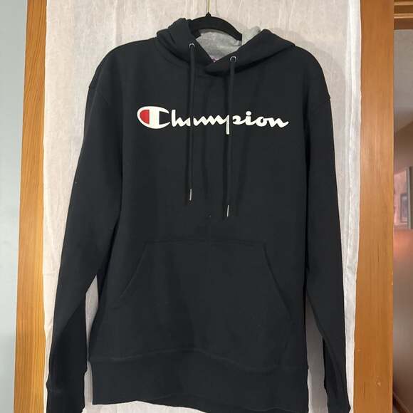 Champion Other - Champion Black Script Logo Powerblend Pullover Hoodie‎